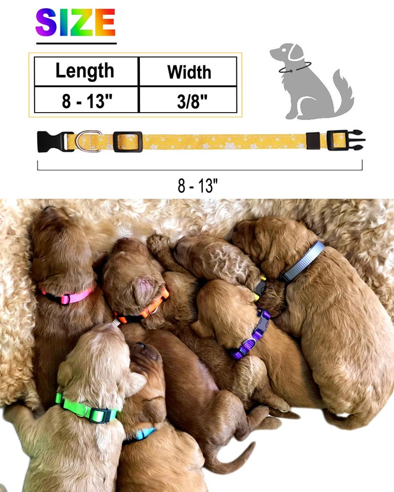 YOY 26 pcs/Set Soft Nylon Puppy Whelping ID Collars - Adjustable Litter Collar Reusable Washable Baby Dog ID Bands Pet Identification for Breeders, Neck 8" - 13" - Image 2
